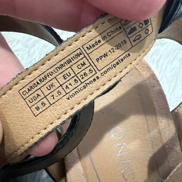 Vionic Clarisa Raffia Sandal - Size 9.5 - Picture 4 of 9